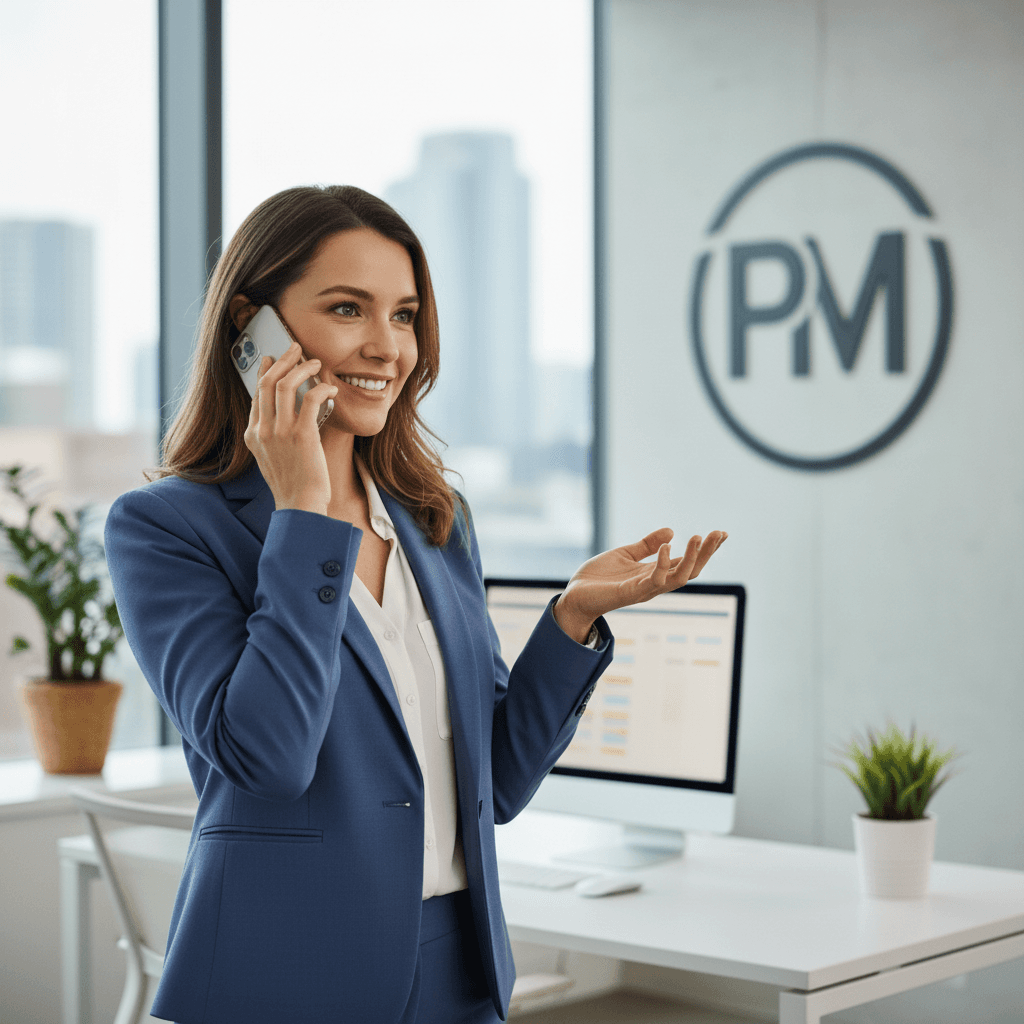 Property manager communicating with tenant